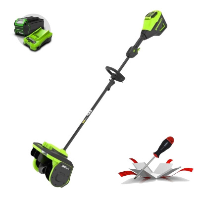 Снегоуборочная лопата Greenworks GD60SS2 60V (30 см) с 4 А/ч АКБ и ЗУ