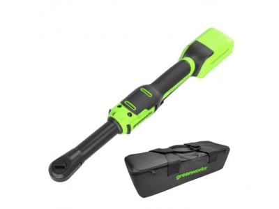 Гайковерт-трещотка удлиненная Greenworks GD24RWXK2 24V 3804207UA (1/2") бесщеточная аккумуляторная с 2 Ач АКБ, ЗУ и Сумкой